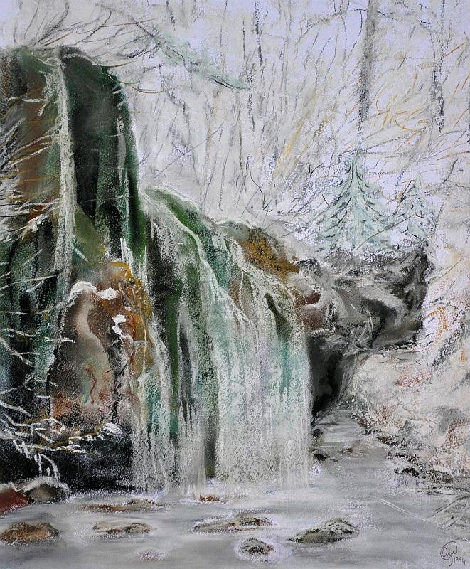 cascade gelee.jpg - Pastel  format 35x45
